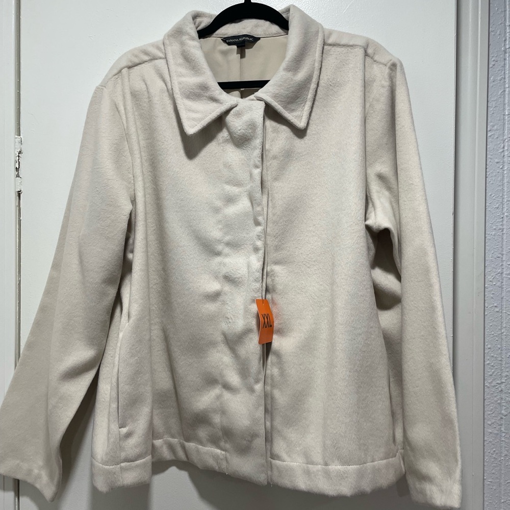 Banana Republic Cream Pea Coat